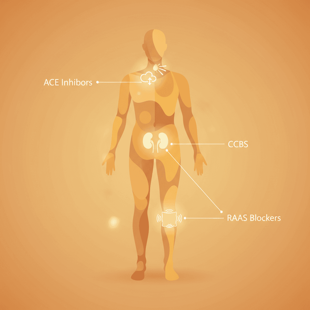 세 약물 계열의 주요 부작용을 비교한 인포그래픽