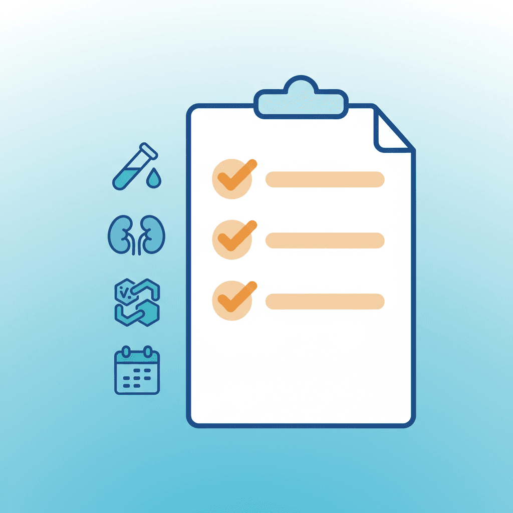 메트포르민 복용 환자의 주요 모니터링 항목 체크리스트