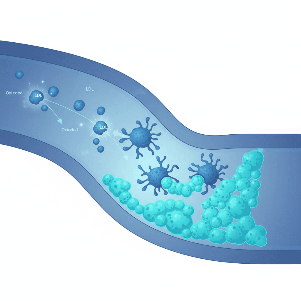 이상지질혈증 죽상경화증 기전 도식