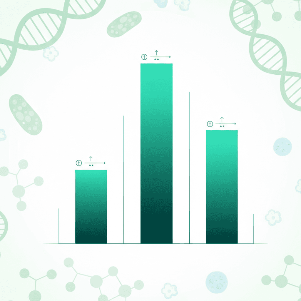 Bar chart comparing amylase activity units per gram across different fermented enzyme product categories, with measurement condition annotations (pH 5-8, 37°C)