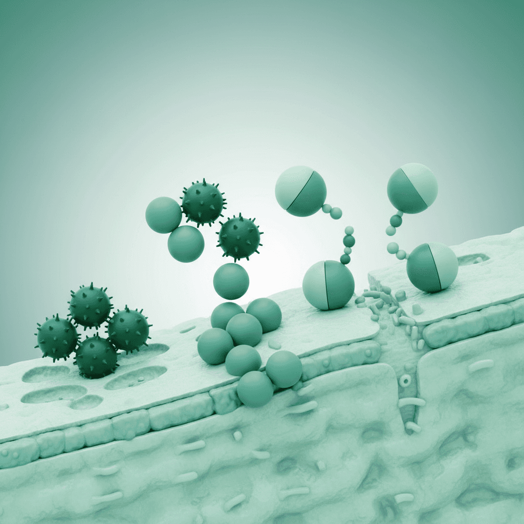 골드 파로효소 성분 구성 및 임상 근거 연결 도표