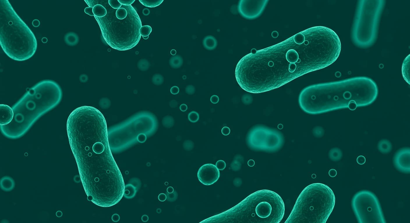 건강인과 우울증·불안 환자의 장내 미생물 구성 비교 도표. Faecalibacterium, Bifidobacterium 감소와 Enterobacteriaceae, Desulfovibrio 증가 패턴을 색상으로 구분하여 표시.