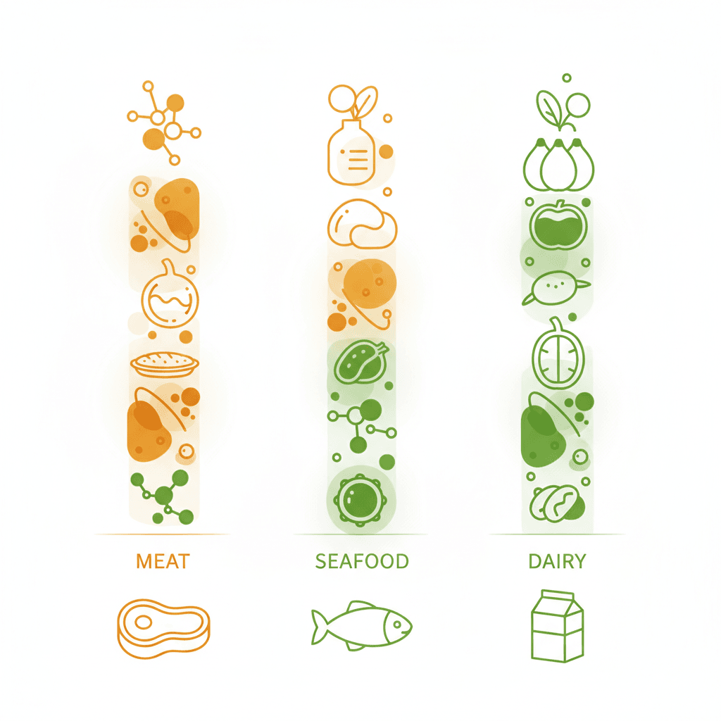 동물성 단백질 종류별 통풍 상대위험도 비교