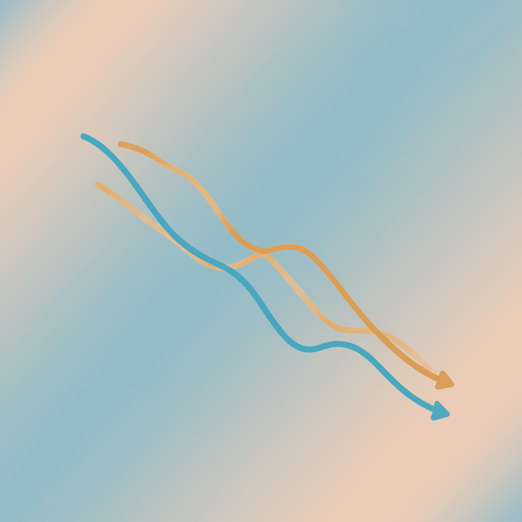 아슈와간다 복용군과 위약군의 코티솔 변화를 보여주는 선형 그래프 (60일 경과)