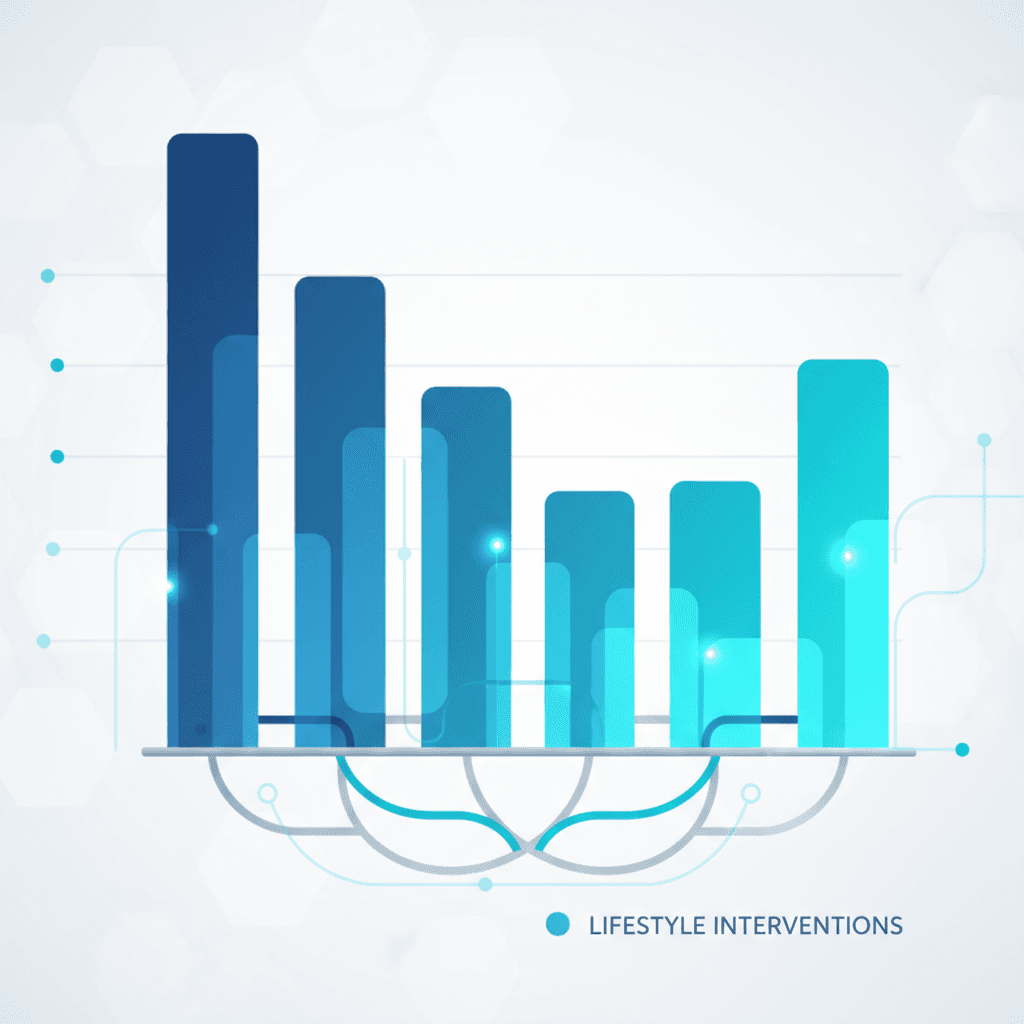 당뇨 전단계 표현형(단독 IFG, 단독 IGT, IFG+IGT)별 생활습관 교정 효과를 HR 또는 RR로 비교한 막대 그래프